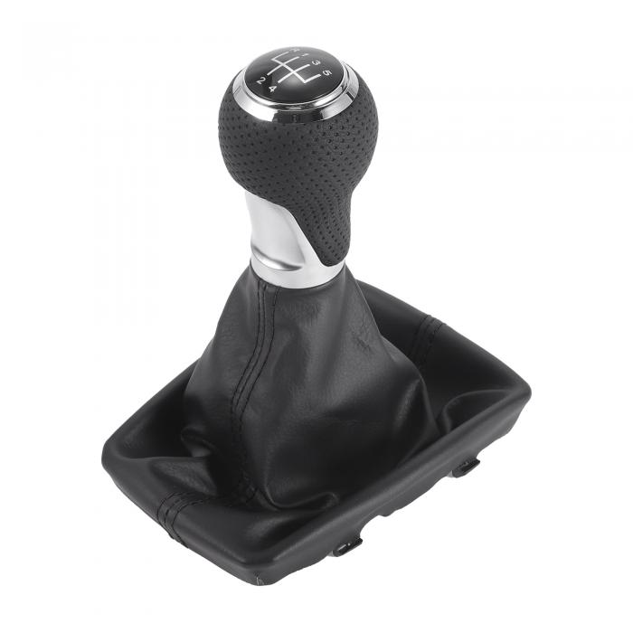 INFINAUTO カバー付き5速マニュアルギアシフトノブ ギアボックススティックシフターレバーノブ フェイ..