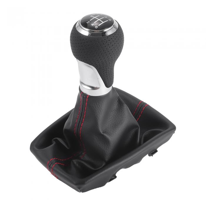 INFINAUTO カバー付き6速マニュアルギアシフトノブ アウディに対応 A4 07-15用のギアボックススティッ..
