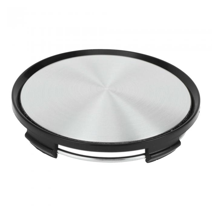 ACROPIX 63mm 2.48" シルバートーン ブラック ユニバーサル カーホイールハブセンターキャップ ホイールハブキャップ カバー プロテクター SUV トラック用 1個入り