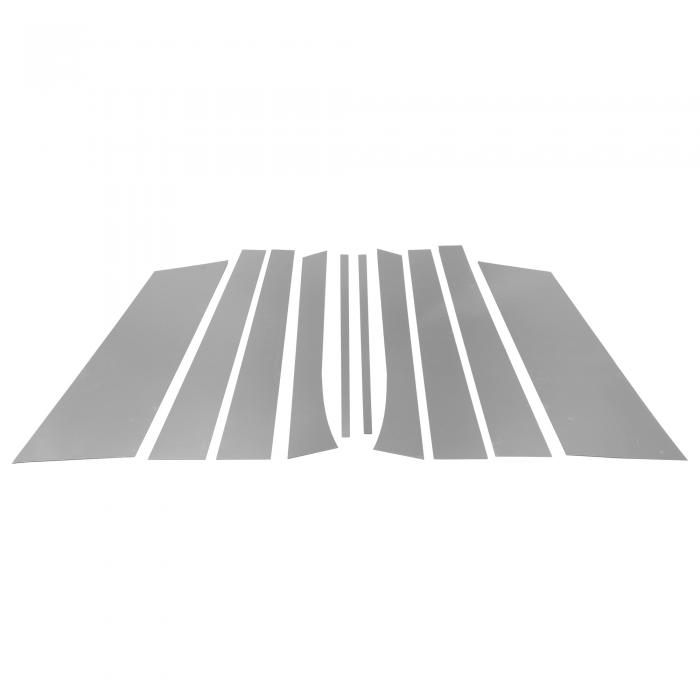 Motoforti ピラーカバー 車用トリムカバー ピラーステッカー ピラーガーニッシュ プラスチックビュイックアンクレイブに対応 2007-2014クロムシルバートーン