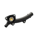 Hihaha トヨタに対応ハイランダー17-19用のセンサー付きカーサーモスタット / インナーエンジンクーラントサーモスタットハウジングアセンブリ / 耐久性のあるプラスチック / 1個 ブラック