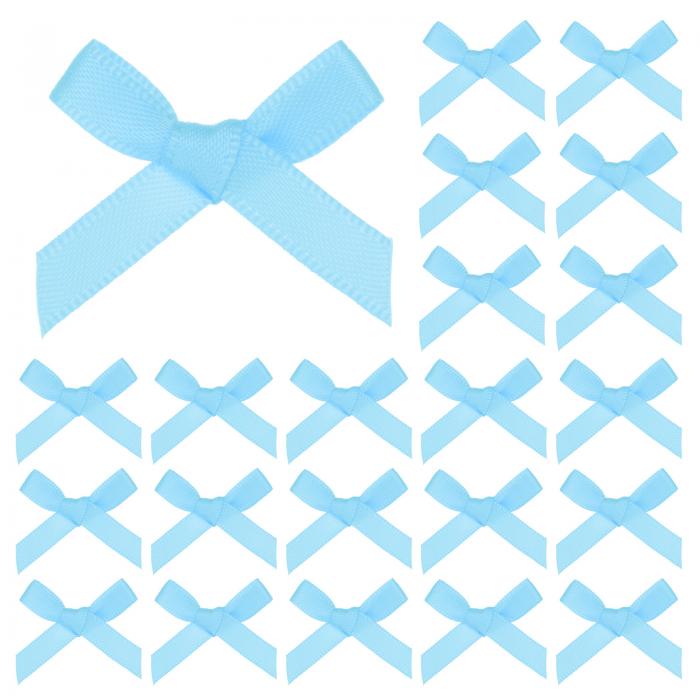 M METERXITY 100パック ミニクラフトリボンボウ 1x1.6" チェック柄ファブリックサテンリボンボウブティ..