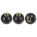M METERXITY 3個入りのねじ込み式ボールノブ M10メスねじ35mm直径。旋盤/機械/芝刈り機用の熱硬化性ボールノブ ラウンドフェノール真鍮インサート...