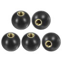 M METERXITY 5個入りのねじ込み式ボールノブ M10メスねじ35mm直径。旋盤/機械/芝刈り機用の熱硬化性ボールノブ ラウンドフェノール真鍮インサート...