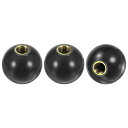 M METERXITY 3個入りのねじ込み式ボールノブ M12メスねじ40mm直径。旋盤/機械/芝刈り機用の熱硬化性ボールノブ ラウンドフェノール真鍮インサート...