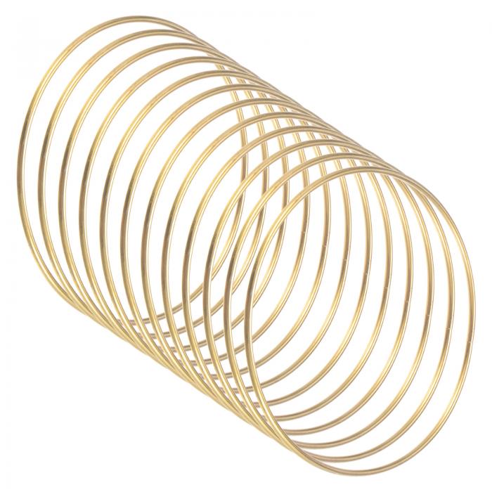 M METERXITY 12パックのドリームキャッチャーリング 5.5インチのメタルマクラメリースフローラルラウン..