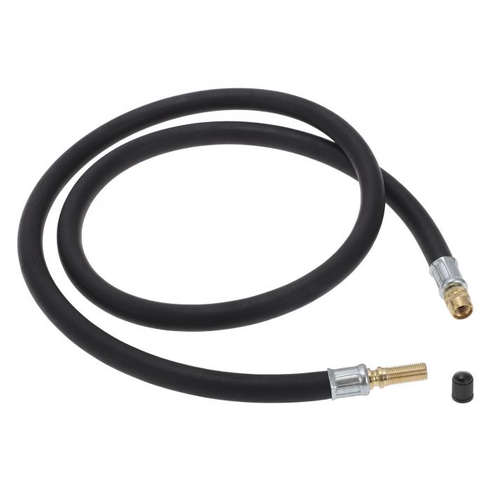 Hihaha タイヤインフレーターエクステンションチューブ エアポンプ延長ホースアダプター タイヤバルブ用 カーバイク自転車用 耐久性ゴム製 39.37cm M8x0.8 7mm ID ブラック