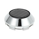 VekAuto 車輪ハブセンターキャップ68mm 2.68" ODセンターハブカバー 車両およびトラック用 擦り傷に強いカーボンファイバーパターンプラスチック シルバートーン