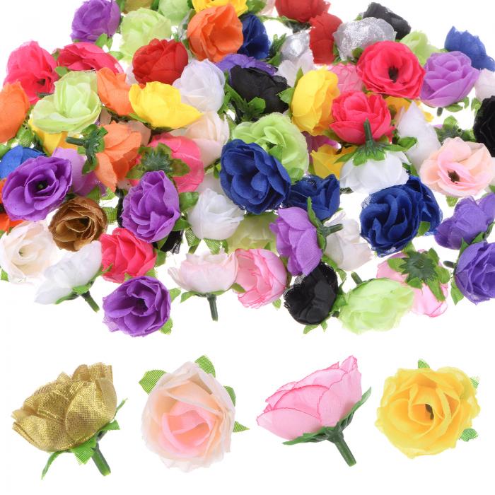 M METERXITY 100個入りの人工バラの花の頭 1.2