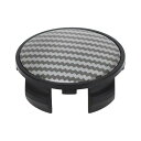 VekAuto 1 Pc ホイールセンターキャップ ハブキャップ リムセンターキャップ OD: 62mm/2.44" ユニバーサル プラスチック ブラック Toyotaに対応用 Hondaに対応用 ブラックカーボンファイバーパターンステッカー