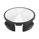 VekAuto 1 Pc ホイールセンターキャップ ハブキャップ リムセンターキャップ OD: 62mm/2.44" Toyotaに対応用 ユニバーサル プラスチック ブラック マットシルバートーン カーボンファイバーパターン ステッカー