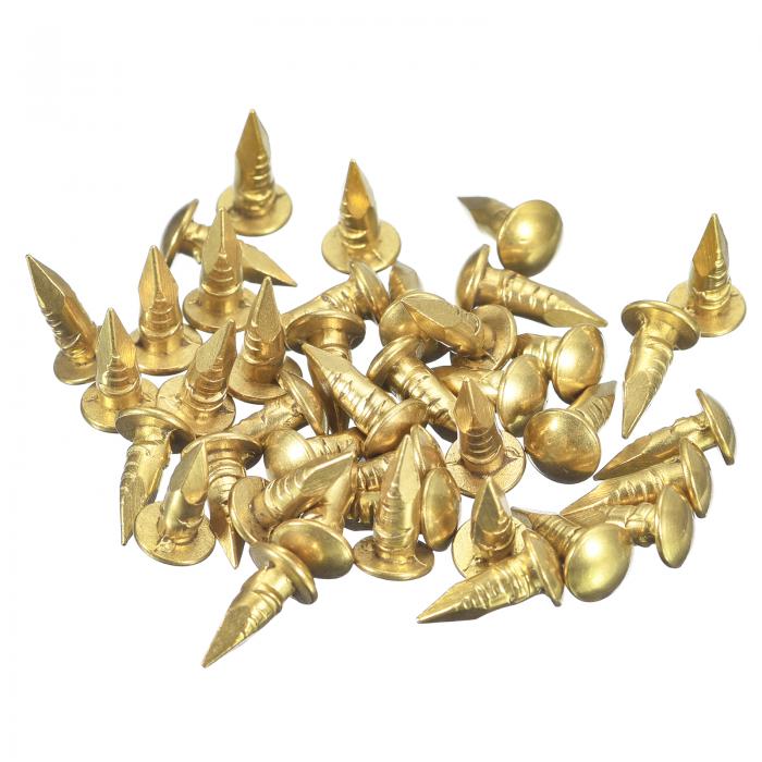 80個の小さな細い釘2.8mmx10mm(DxL) 小さな真鍮製釘 ハードウェア釘 木製DIY装飾箱 家庭用アクセサリー 真鍮色