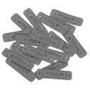 54個 PUレザーラベル 縫い付けエンボスタグ装飾ニットDIYアクセサリー ジーンズ バッグ 靴 帽子用(グレー)