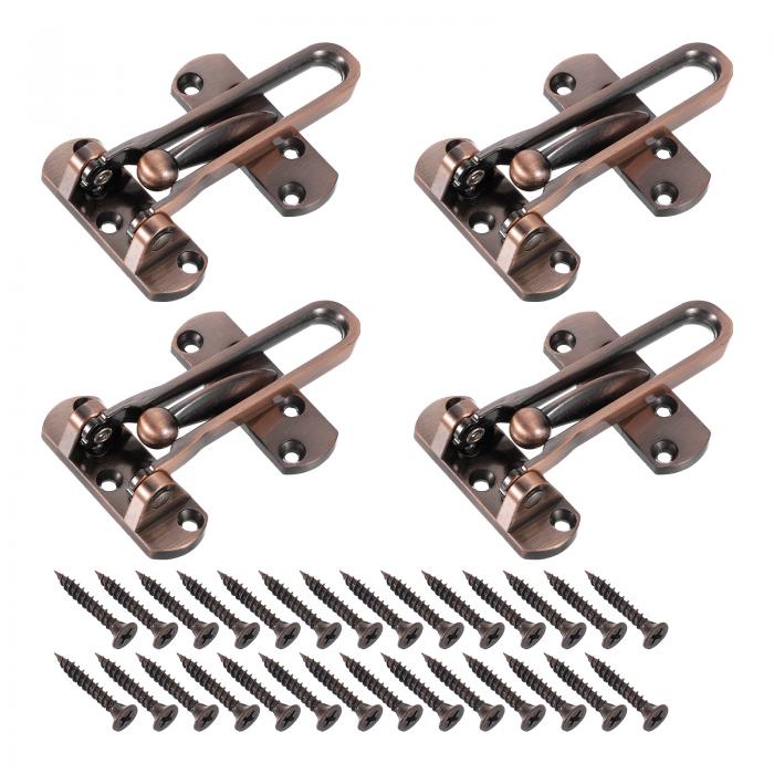 4個 スイングバードアロック 亜鉛合金ドアセーフティラッチ セキュリティドアバックル ホーム ホテル ..