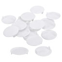 50個 ヒンジ穴カバー 38mm(1 1/2インチ)直径プラスチック製隠し穴カバーラウンドフラッシュタイプキャップ 家具キャビネットカップボード用 ホワイト