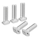 M8x25mm Tスロットドロップインボルト 30個 炭素鋼ニッケルメッキ槌ヘッドTボルトTシェイプスタッドスライディングスクリュー 30シリーズアルミニウムプロファイル用