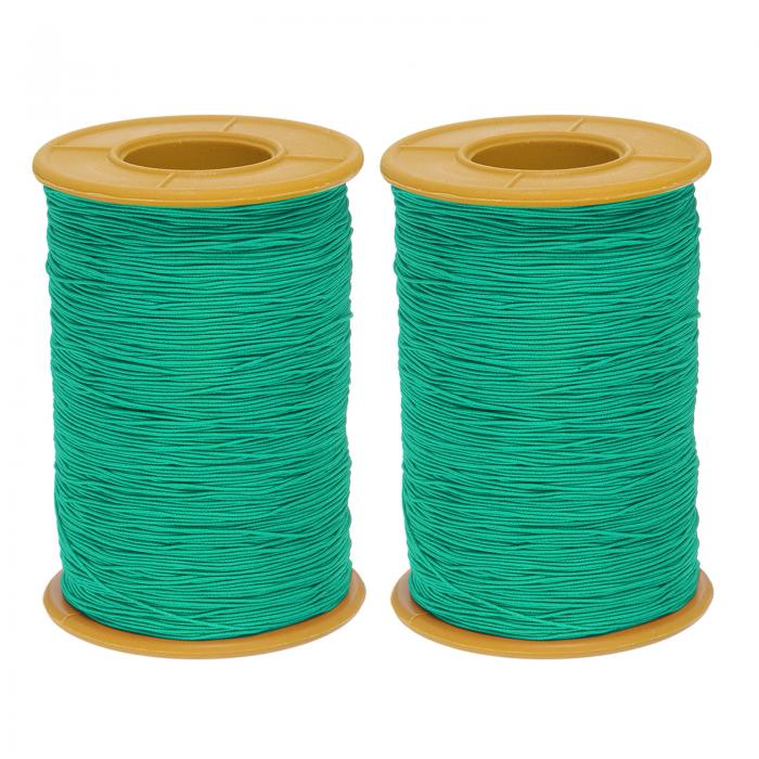 2個 エラスティック縫製糸 547ヤード 0.5mm厚さ ラテックス仕立て クラフト縫製糸 手縫い ギャザー 刺..