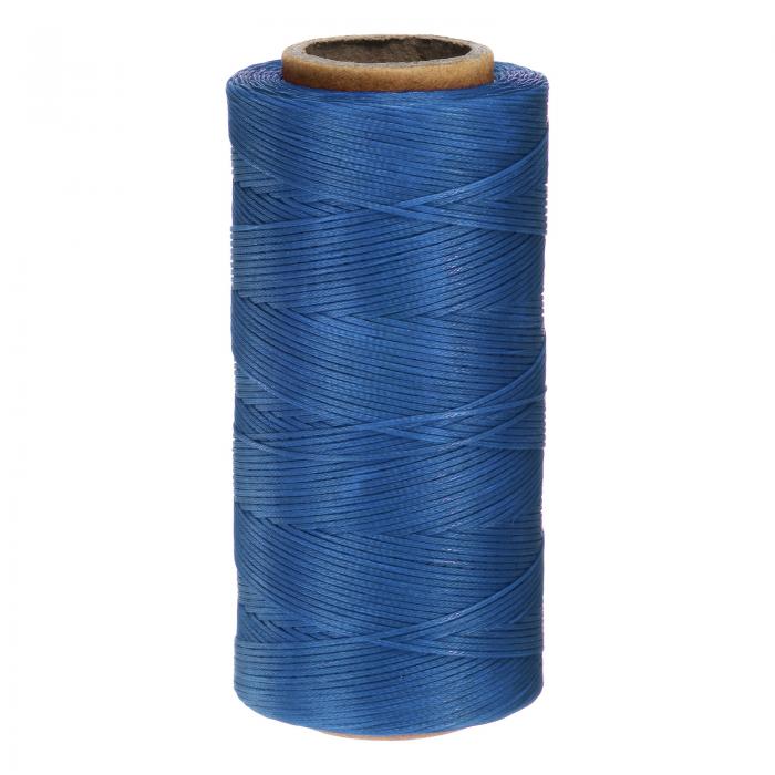革用ワックス糸 150D フラットポリエステル万能糸 革細工 製本 靴修理用 260 M 0.8 mm サファイアブルー