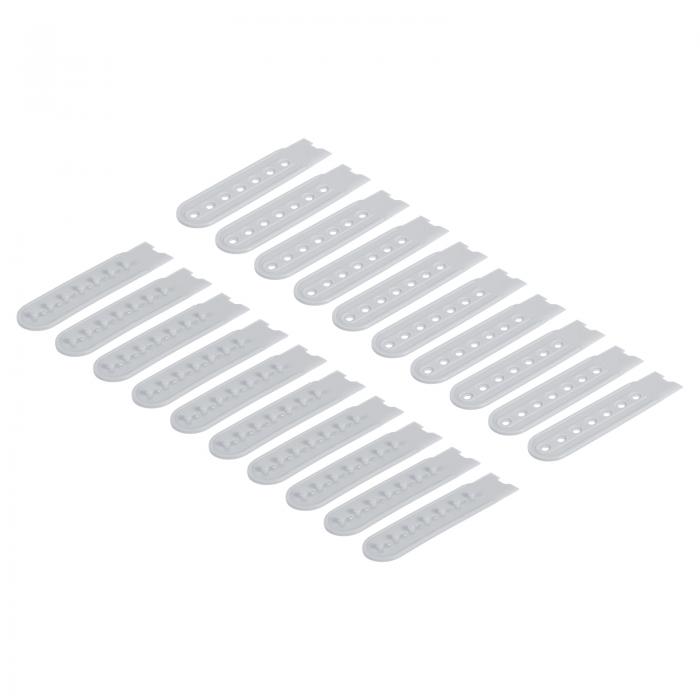 10 ペア スナップバックのストラップカバー 7つ 穴付きプラスチック製調整可能な帽子スナップバックル交換用（ライトグレー）