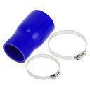 X AUTOHAUX 内径70-57mm/2.75"-2.24" 長さ127mm/5" 0度ブルー シリコンホース シリコンチューブ インタークーラー ターボ インテーク ラジェーターホース ホースバンド付き クーラントホース エアクリーナー 自動車 建設機械 工業用 ヒーター ホース 1セット