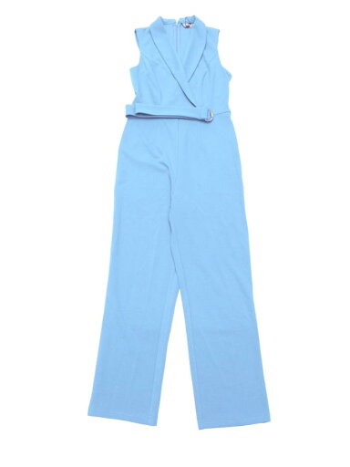 Allegra K ジャンプスーツ ロンパース サロヘ゜ットパンツ 無地 ノースリーブ Vネック オフィス ベルト付き レディース スカイブルー L Allegra K ジャンプスーツ ロンパース サロヘ゜ットパンツ 無地 ノースリーブ Vネック オフィス ベルト付き レディース スカイブルー L