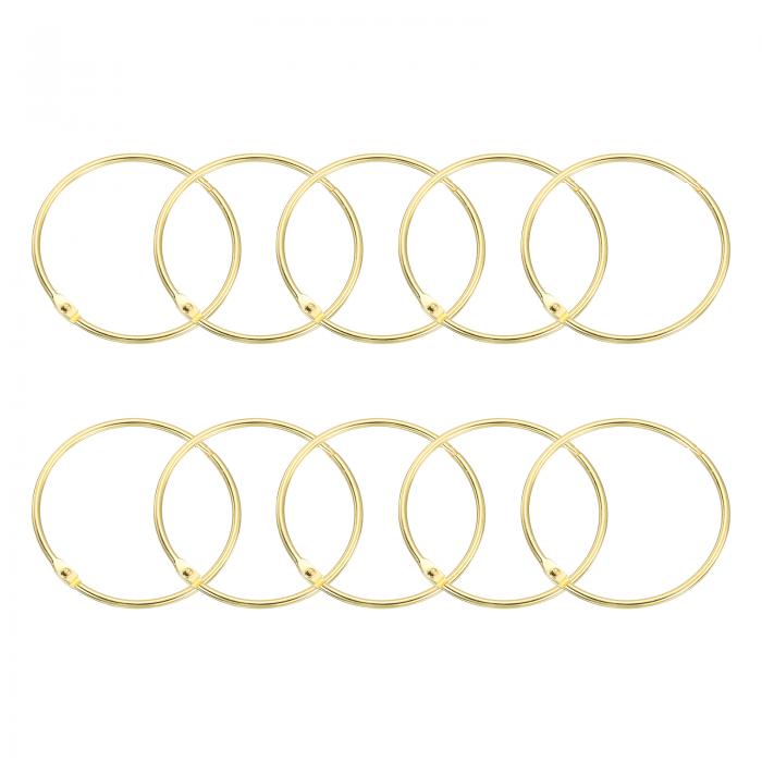 シャワーカーテンリング 20個 - 炭素鋼製ラウンドスナップシャワーカーテンフック 2.4インチ ルーズリ..