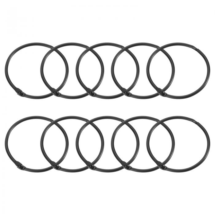 シャワーカーテンリング 20個 - 炭素鋼製ラウンドスナップシャワーカーテンフック 2インチ ルーズリー..