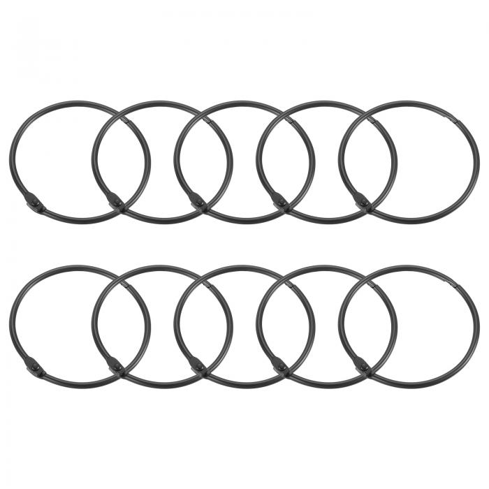 シャワーカーテンリング 20個 - 炭素鋼製ラウンドスナップシャワーカーテンフック 3インチ ルーズリー..