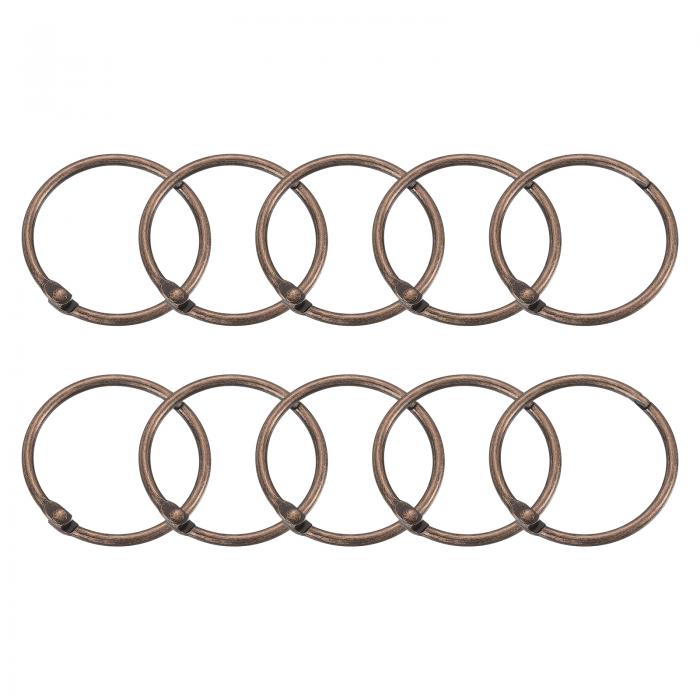 シャワーカーテンリング 20個 - 炭素鋼製ラウンドスナップシャワーカーテンフック 1.5インチ ルーズリ..