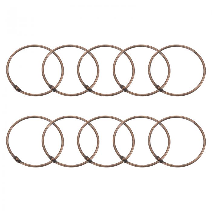 シャワーカーテンリング 20個 - 炭素鋼製ラウンドスナップシャワーカーテンフック 2.4インチ ルーズリ..