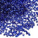 1400個 ガラスビューグルビーズ 1.5x1.5mm チューブミニロースガラスシードスペーサービーズ DIYイヤリング ネックレス ブレスレット 宝石メイキング用(シルバー・ダークブルー)