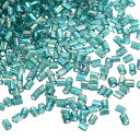 1400個 ガラスビューグルビーズ 1.9x1.5mm チューブミニロースガラスシードスペーサービーズ DIYイヤリング ネックレス ブレスレット 宝石メイキング用(ブルー)