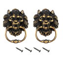 2個の獅子ヘッドプルノブ 6