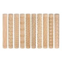 10個セット 木製クレイローラー パターンモデリング 5.9