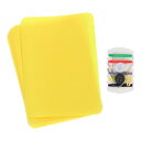 8個 アイロンパッチと裁縫キット付き 生地補修パッチ4.9"x3.7"クロス用アイロンパッチジーンズ バッグ ソファ テント用イエロー