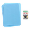補修用 縫い付けキット付きアイロンパッチ8枚セット 4.9"x3.7" 衣類用アイロンパッチ ジーンズ バッグ ソファ テント用 ライトブルー
