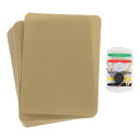 16個 アイロンパッチと裁縫キット付き生地補修パッチ4.9"x3.7"衣類用アイロンパッチジーンズ バッグ ソファ テント用カーキ