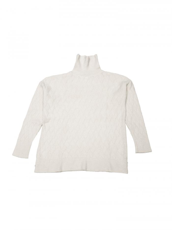 Long-Sleeved Knit - Allegra K レディース ハイネック セーター 長袖 リブ編み ストレッチ 冬 プルオーバー アウター ベージュ L