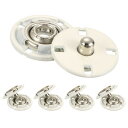 5個 スナップボタン 衣類用 金属インビジブルバックルファスナープレススタッドボタン(ベージュ 15mm)