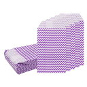 100個のクラフト紙お菓子袋 6" x 3"油プルーフクラフトあめバッグフラットフェイバーバッグベーカリークッキーデザートチョコレート石鹸ウェディングパーティーフェイバー用 パープルウェーブ