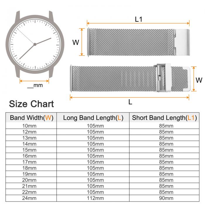 316Lステンレススチールメッシュウォッチバンド24mmクイックリリース調節可能なメタルウォッチストラップメンズレディース用 シルバートーン