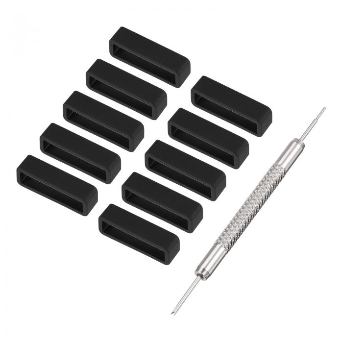 ウォッチバンドストラップループ 26mm幅ラバーファスナーリング シリコンウォッチリテーナー ウォッチ..