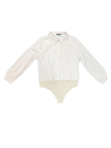 Allegra K レディース ピーターペンカラー ボタンアップ 長袖 ビジネス ワークシャツ ブラウス ホワイト S Allegra K レディース ピーターペンカラー ボタンアップ 長袖 ビジネス ワークシャツ ブラウス ホワイト S