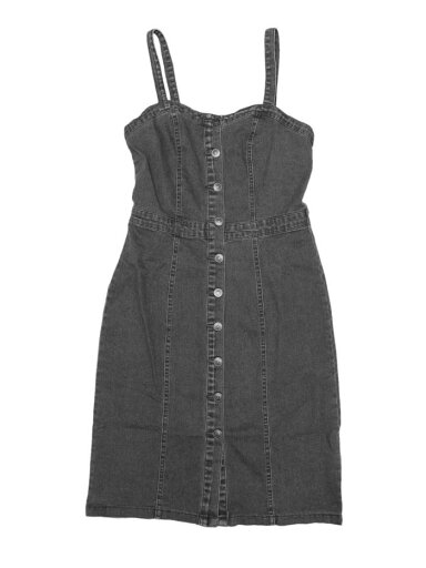 Allegra K ワンピース ドレス デニム ノースリーブ ハートネック ストラップ ジーンズ 膝丈 夏 レディース グレー XL Allegra K ワンピース ドレス デニム ノースリーブ ハートネック ストラップ ジーンズ 膝丈 夏 レディース グレー XL