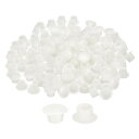 300個 ねじ穴プラグ 8mm(5/16インチ)直径 プラスチック製丸いボタンプラグ 家具キャビネット用 スナップインロック穴カバー フラッシュタイプ キャップ