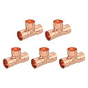 銅製減圧ティー 銅製圧力パイプ継手コネクタ 配管供給および冷蔵用 19 mm x 19 mm x 19 mm 5個
