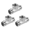 3個3/4 BS PTメスx3/4 BS PTオスx3/4 BS PTメスパイプ継手 T字形コネクタカプラー