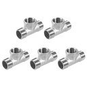5個3/4 BS PTメスx 3/4 BS PTオスx 3/4 BS PTメスパイプ継手 T字形コネクタカプラー