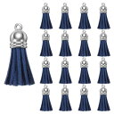 200個のキーチェーンタッセル クラフト用のバルクレザータッセル アクリル空白 イヤリング キーチェーン ブレスレット 宝石メイキング用のカラフルなタッセルペンダント ネイビーブルー