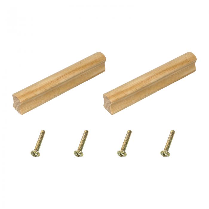 木製引き出し取っ手 ネジセット付き 未仕上げのブナ材キャビネット 引き出しノブ 引き手 キッチンキャ..